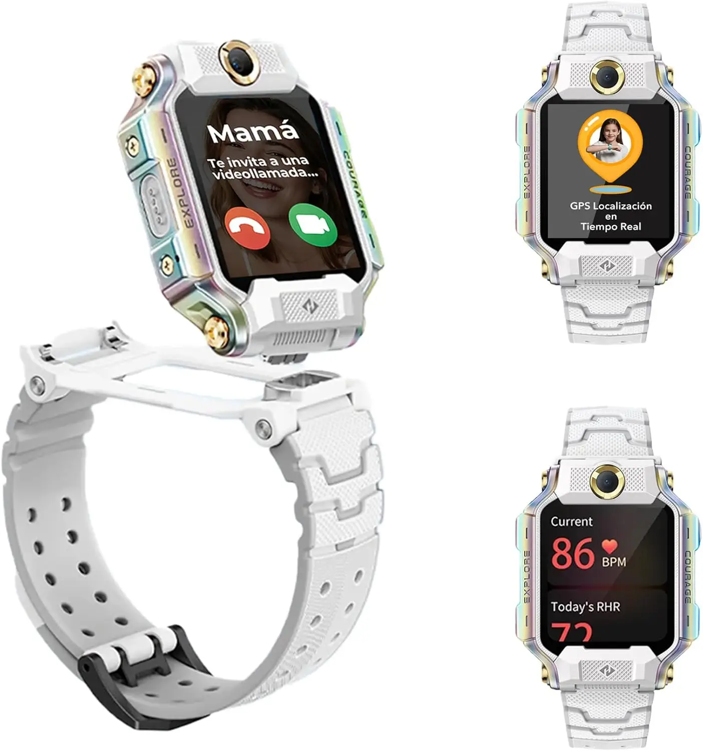 2026X10WHITE Relojes inteligentes y deportivos 4,06 cm (1.6") AMO..