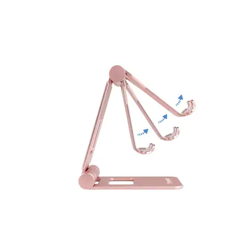 Soporte de sobremesa ajustable para teléfono / tablet hasta 10, Rosa Velvet - Imagen 4