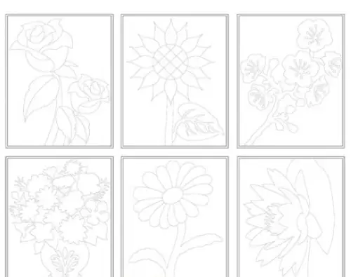 CUADRO NIEFENVER MOD.FLORES PACK DE 6