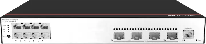 CloudEngine S5735-L8P4S-A-V2 Gestionado Gigabit Ethernet (10/100/1000) Energía sobre Ethernet (PoE) 1U Negro, Plata