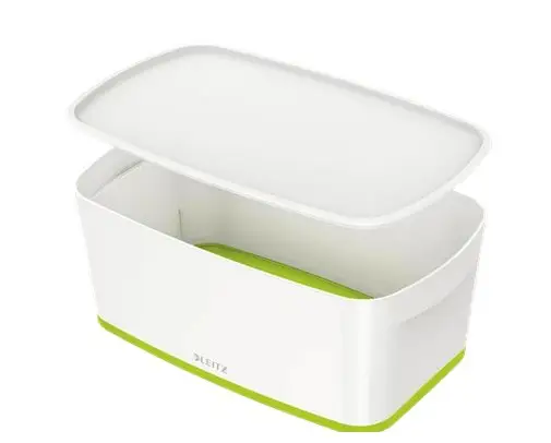 52291054 caja de almacenaje Rectangular ABS sintéticos Verde, Bl..