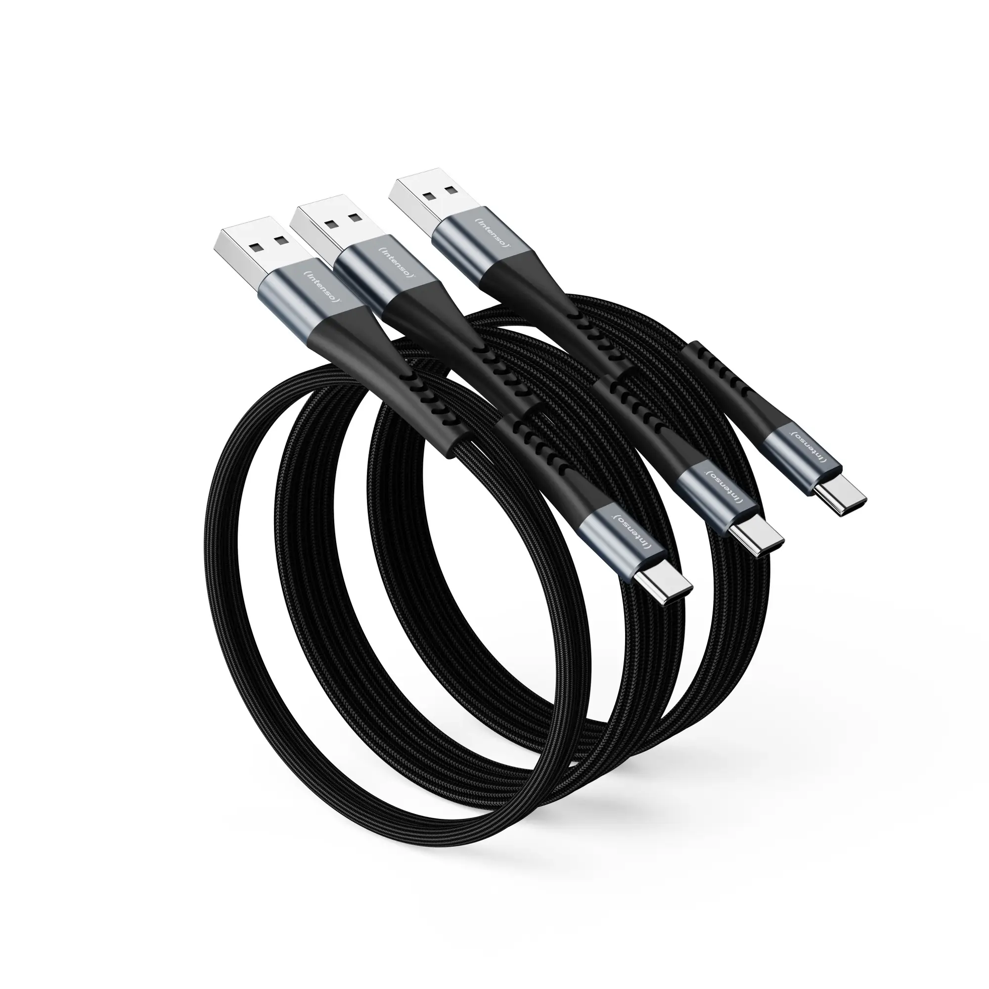 CHARGING/DATA CABLE A60C MIX 3PCS PACK ZWART cable USB USB A USB ..