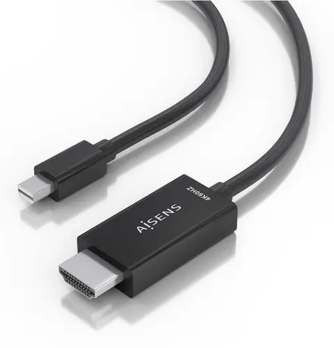 Cable conversor MINI DP a HDMI 4K@60Hz, MINI DP/M-HDMI/M, Negro, 1.5m - Imagen 3
