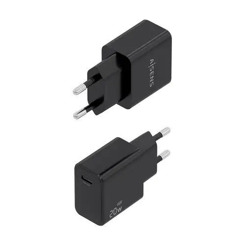 Cargador GaN USB-C PD3.0 1xUSB-C 20W, Negro - Imagen 3