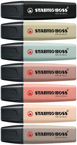 BOSS NatureColors marcador 6 pieza(s) Punta de cincel Negro, Bronce, Verde, Gris, Verde claro - Imagen 2