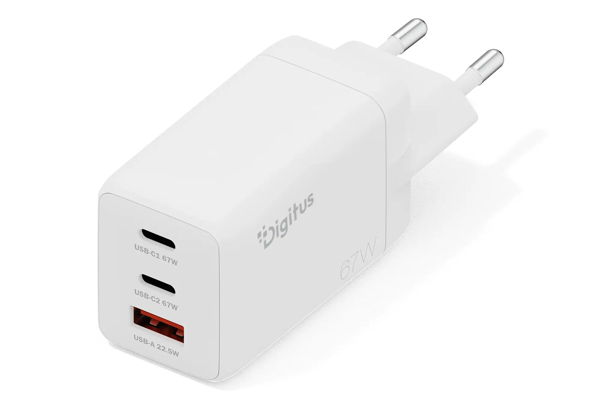 Cargador USB GaN 67W, 2x USB-C, 1x USB-A
