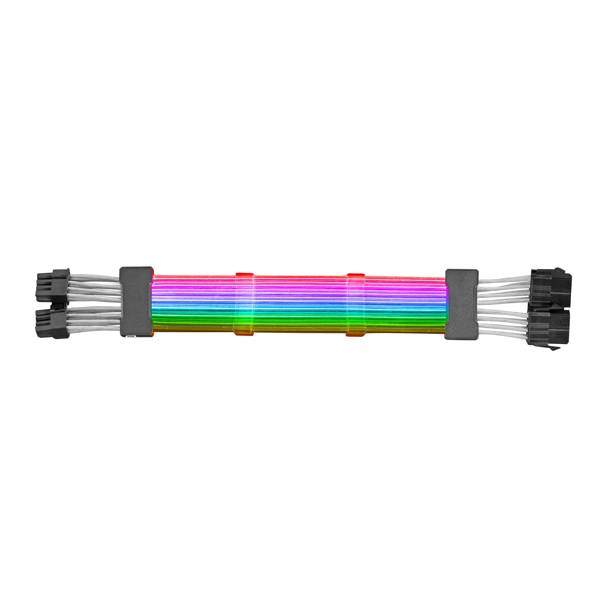 MCA-16, Cable Extensor ARGB 8+8pin PCIe para Tarjeta Gráfica, LEDs Ultrabrillantes, Compatibilidad Total, AWG18 de Cobre Puro, 310mm