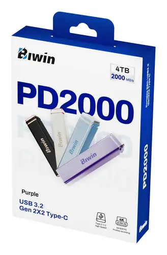 PD2000 4 TB USB Tipo C USB 3.2 Gen 2x2 Púrpura - Imagen 14
