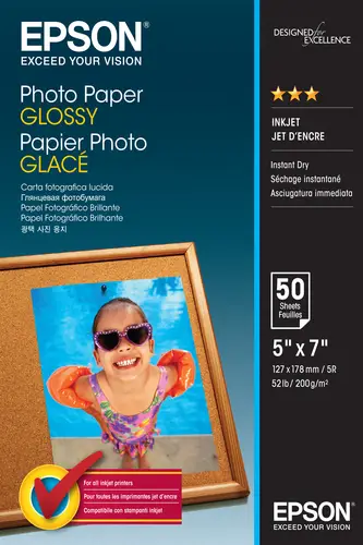 Photo Paper Glossy - 13x18cm - 50 Hojas - Imagen 1