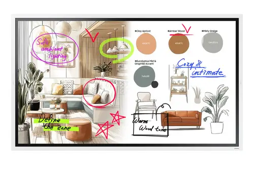 WM65FX Pantalla plana para señalización digital 165,1 cm (65") LED Wifi 450 cd / m² 4K Ultra HD Gris, Blanco Pantalla táctil Tizen 12/7 - Imagen 1