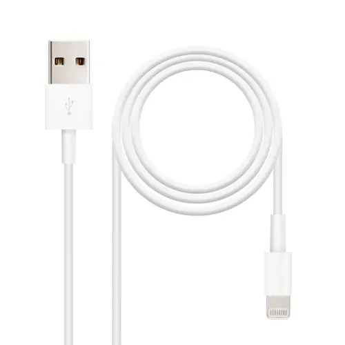 CABLE LIGHTNING IPHONE A USB 2.0, IPHONE LIGHTNING-USB A/M, 2.0 M - Imagen 1