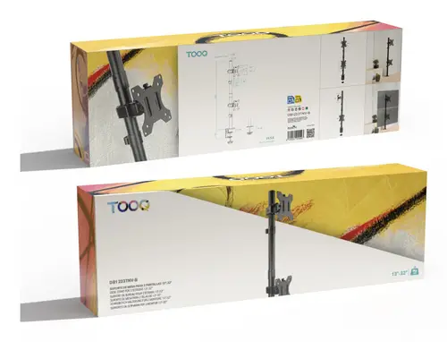 Soporte de Mesa, Giratorio e Inclinable, Vertical, para 2 Pantallas 13-32, Negro - Imagen 7