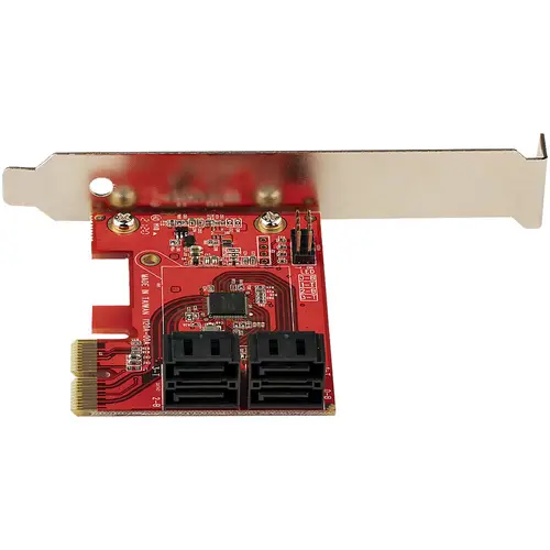 Tarjeta PCIe Controladora SATA de 4 Puertos - Tarjeta de Expansión PCI Express SATA - 6Gbps - Perfil Bajo/Completo - Conectores SATA Apilados - ASM1164 sin RAID - Imagen 4