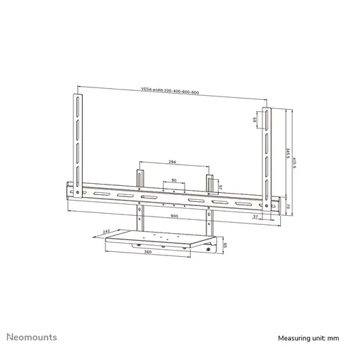 AV45-500BL Kit bandeja para ordenador portátil 43-110" - VESA - máx 2,5 kg - universal - Imagen 20