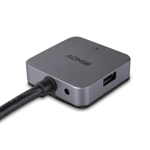 43388 hub de interfaz USB 3.2 Gen 1 (3.1 Gen 1) Type-A 5000 Mbit/s Negro, Gris - Imagen 3