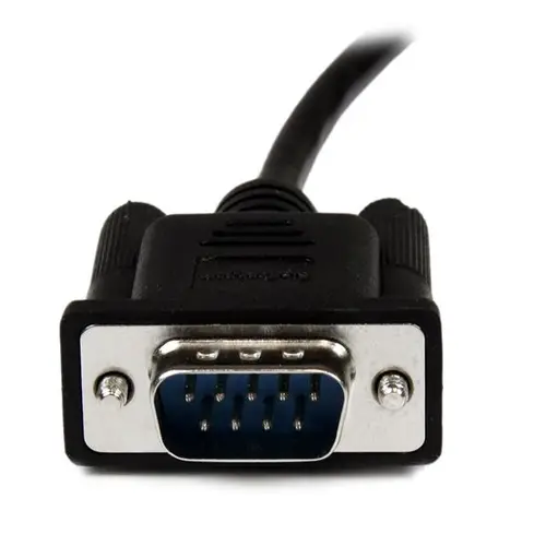 Cable 1m Módem Nulo Null Serie Serial DB9 Hembra a Macho - Negro - Imagen 5