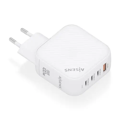 Cargador GaN 100W, 3xUSB-C PD3.0 QC4.0, 1xUSB-A QC3.0, Blanco - Imagen 1