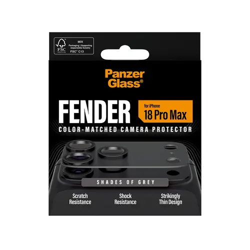 ® Fender Camera Lens Protector Shades of Grey iPhone 18 Pro Max Protector de pantalla 1 pieza(s) - Imagen 3