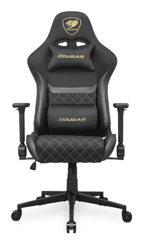CGR-A2F-GLB Silla para videojuegos universal Asiento acolchado tapizado Negro, Oro - Imagen 1