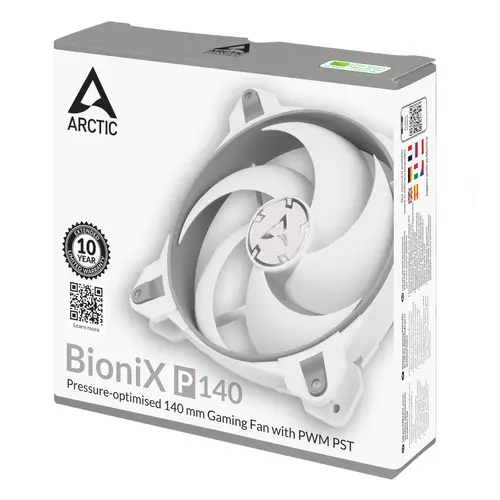 BioniX P140 Carcasa del ordenador Ventilador 14 cm Gris, Blanco - Imagen 6