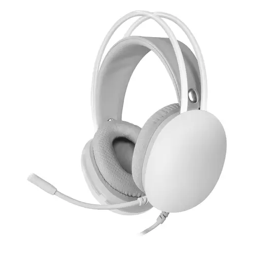 MH-GLOW Blanco, Auriculares 360° Full Chroma RGB Flow, Micrófono Cancelación de Ruido, Diseño Ultra-ligero, Almohadillas Mempory-Foam, Compatibilidad Universal - Imagen 1