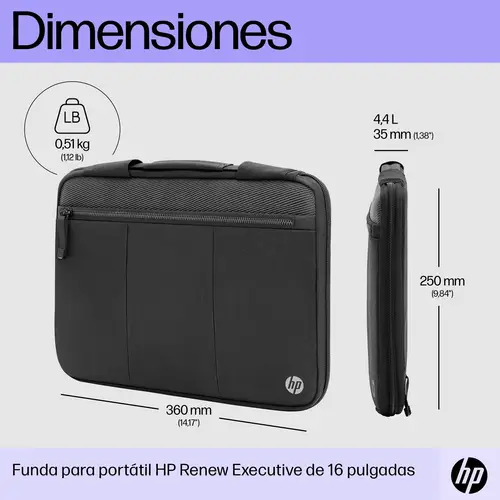 Funda para portátil Renew Executive de 14 pulgadas - Imagen 3