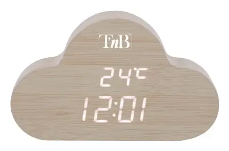 CLOCKCLWD despertador Reloj despertador digital Madera