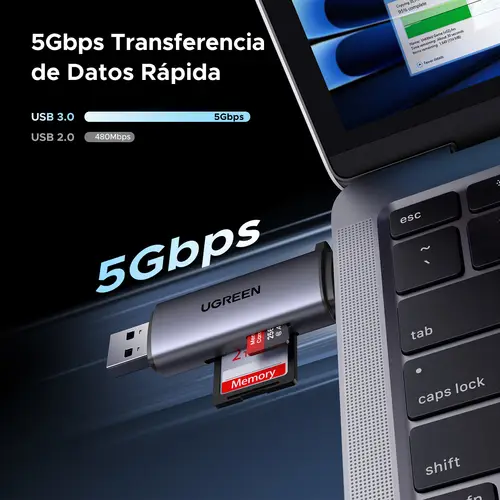 50706 lector de tarjeta USB/Micro-USB Plata - Imagen 3