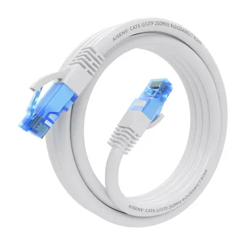 Cable De Red Latiguillo RJ45 Cat.6 UTP AWG26 CCA, Blanco, 3.0 m - Imagen 2