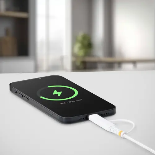 Cable de Carga USB-C de 1m con Adaptador Lightning - Cable Cargador USB Tipo C - 30W/60W(3A) - Cable Tipo C Certificado Apple MFi - Cable Trenzado USB Tipo C para iPhone/iPad/Android - Imagen 3