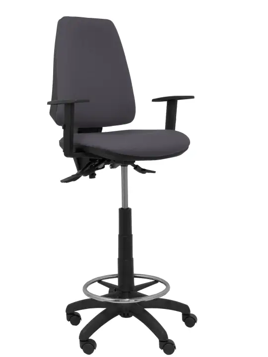 Taburete Elche S bali gris oscuro brazos regulables