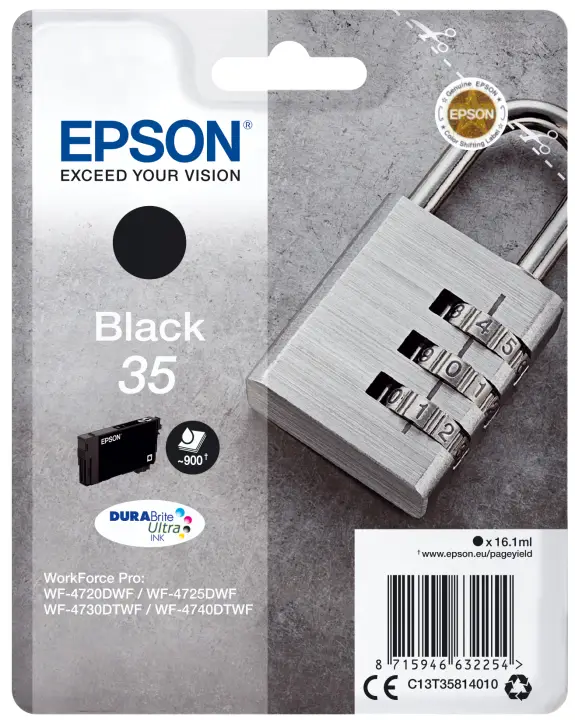 Padlock Singlepack Black 35 DURABrite Ultra Ink