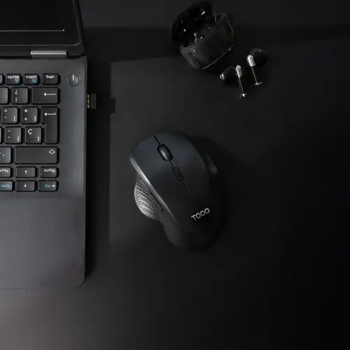 Ratón Inalámbrico Ergonómico 1600 DPI, 6 botones, Negro - Imagen 4