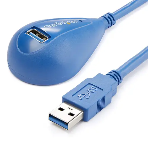 Cable de 1,5m Extensión Alargador USB 3.0 SuperSpeed Dock de Sobremesa - Macho a Hembra USB A - Imagen 1