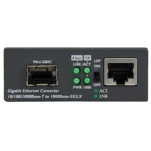 Conversor de Medios Ethernet Gigabit a Fibra con SFP abierto - Imagen 2