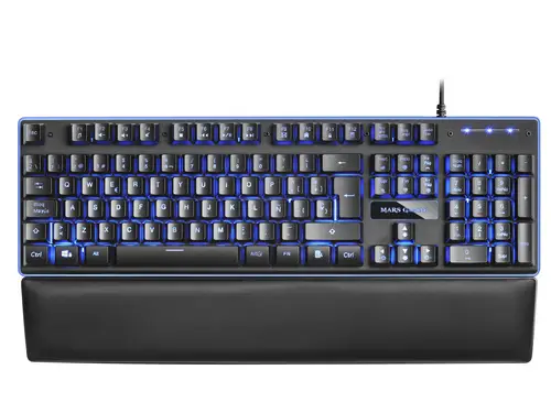 MK320ES, Teclado Gaming H-Mech, 13 Modos RGB y Halo, Reposamuñecas Acolchado, Antighosting, Idioma Español, Color Negro - Imagen 8