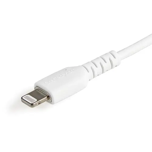 Cable Resistente USB-A a Lightning de 15 cm Blanco - Cable de Sincronización y Carga USB Tipo A a Lightning con Fibra de Aramida Resistente - Certificado MFi de Apple - para iPad/iPhone 12 - Imagen 3