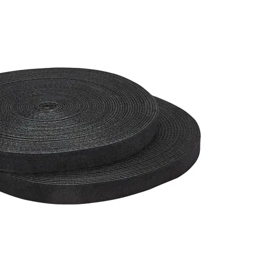 Bobina de 30,48m de Gancho y Bucle - Tiras Reutilizables de Gancho y Bucle - Cinta Sujetacables - Envolturas Ajustables de Tela para Gestión de Cableado - Negro - Imagen 5