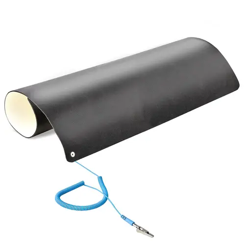 Alfombrilla Antiestática, Superficie Antiestática para la Reparación de Electrónicos para Mesa, con Cable de Toma a Tierra Removible, ANSI/ESD S 4.1, 60cmx120cm - Imagen 2