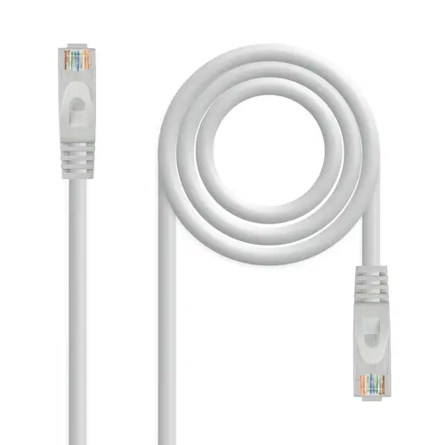 Cable de red latiguillo RJ45 LSZH Cat.6A UTP AWG24, Gris, 0.5 m - Imagen 1