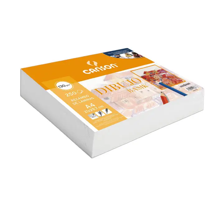 PACK 250H CANSON BASIK 130G A4 RETRAC. LISO