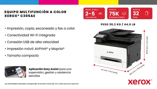 C305ae Laser A4 2400 x 600 DPI 32 ppm Wifi - Imagen 20