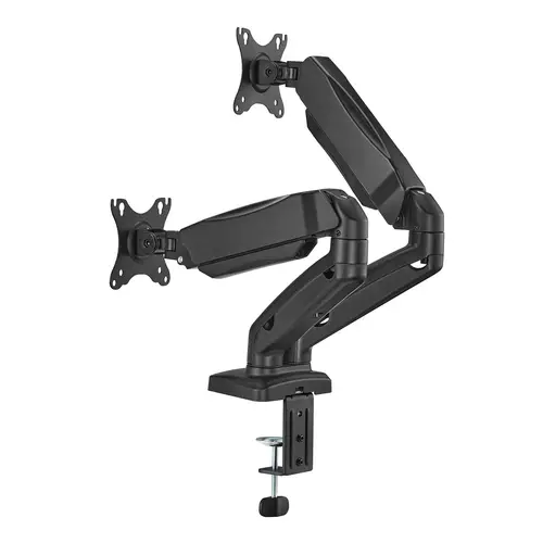 Soporte De Mesa Pro Contrapeso Giratorio E Inclinable Para Monitor/TV 9kg (3 Pivotes, 2 Brazos) De 17-32, Negro - Imagen 2