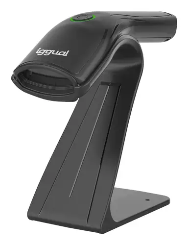 iggual Lector código barras 2D USB botón soporte