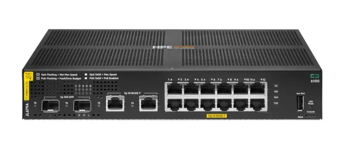 Aruba Networking Conmutador 6100 12 G Clase 4 PoE 2G/2 SFP+ 139 W