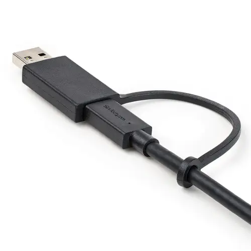 Cable USB-C de 1m con Llave Adaptador (Dongle) a USB-A - Cable Híbrido USB Tipo C a USBC (10Gbps y PD de 100W) o USBA (5Gbps) - Ideal Para Docking Stations Híbridas - Imagen 7