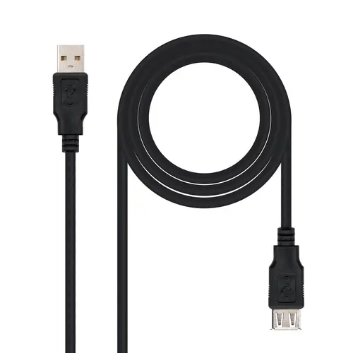 CABLE USB 2.0, TIPO A/M-A/H, NEGRO, 3.0 M - Imagen 1