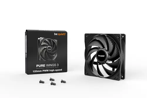 Pure Wings 3 120mm PWM high-speed Carcasa del ordenador Ventilador 12 cm Negro 1 pieza(s) - Imagen 3