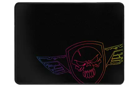 Darkskull - XL Alfombrilla de ratón para juegos Negro, Azul, Roj..