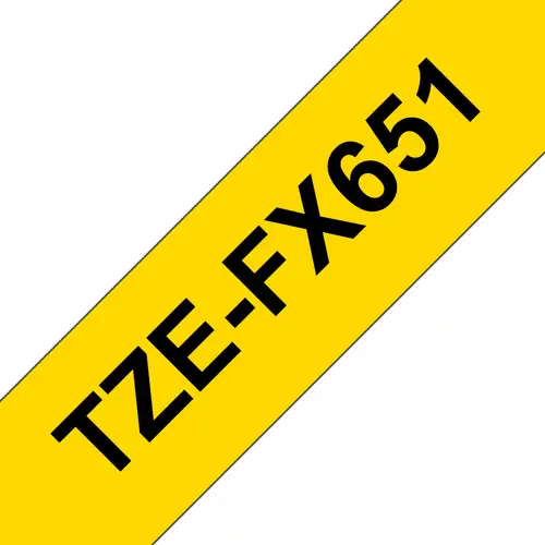 TZE-FX651 cinta para impresora de etiquetas Negro sobre amarillo TZ - Imagen 1